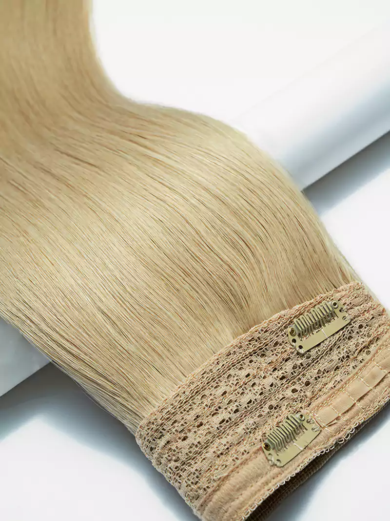 Beige Blonde Halo Hair Extensions 16'' (120g) - Image 3