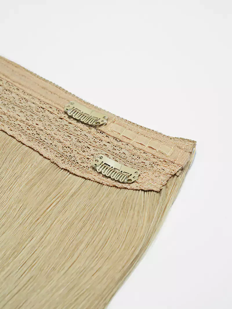 Beige Blonde Halo Hair Extensions 16'' (120g) - Image 4