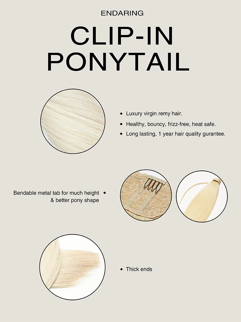 Beige Blonde Ponytail Hair Extension 20'' (120g) - Image 6