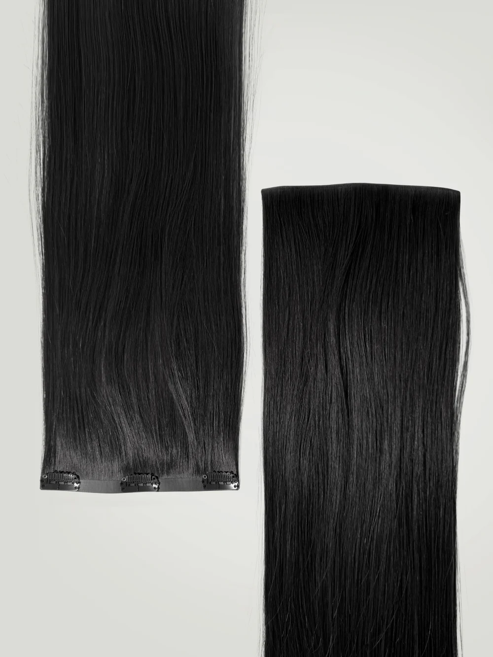 Jet Black Invisible Clip-Ins 18"/45.72cm (100g) - Image 3
