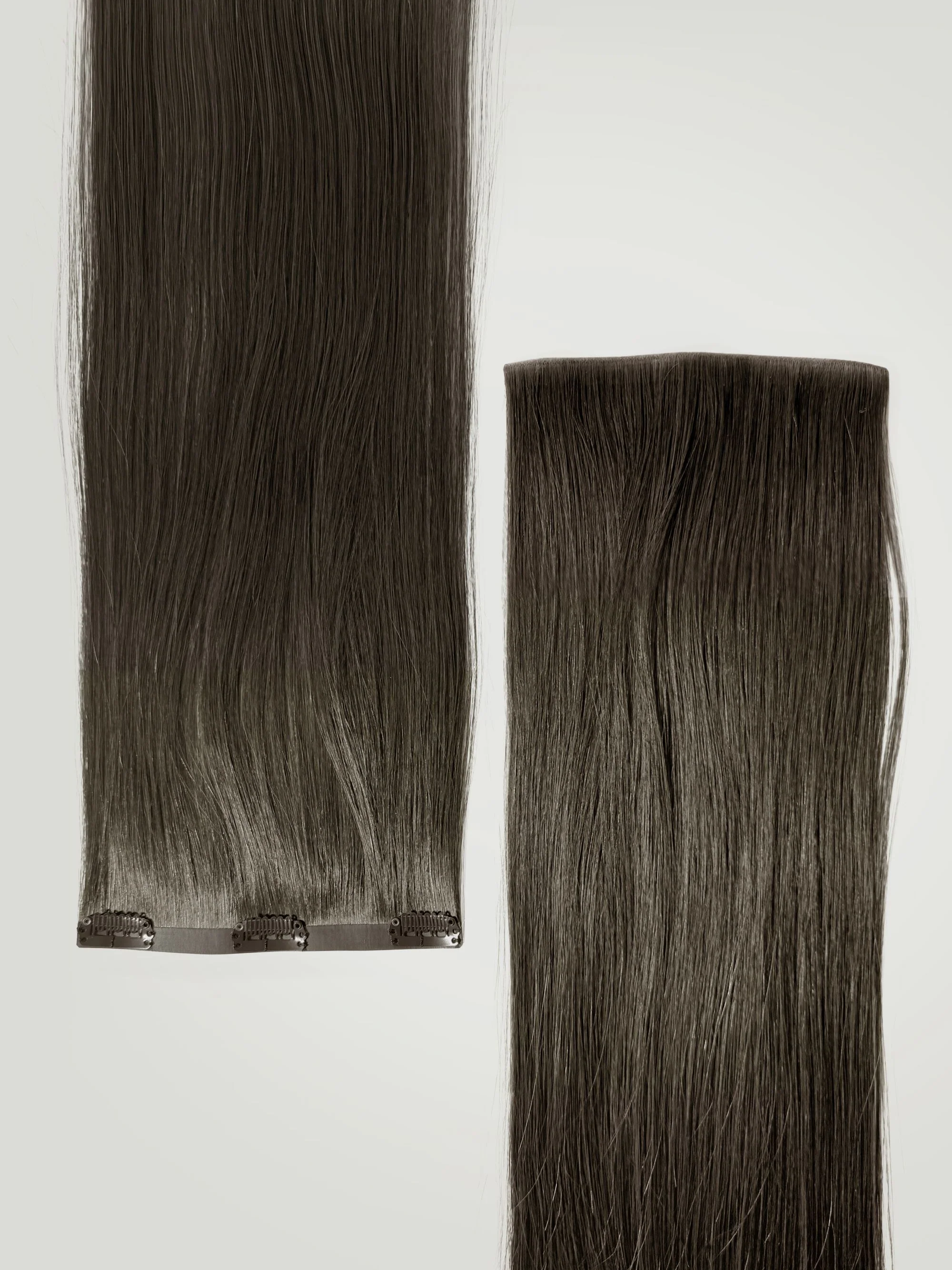 Mocha Brown Invisible Clip-Ins 18"/45.72cm (100g) - Image 3