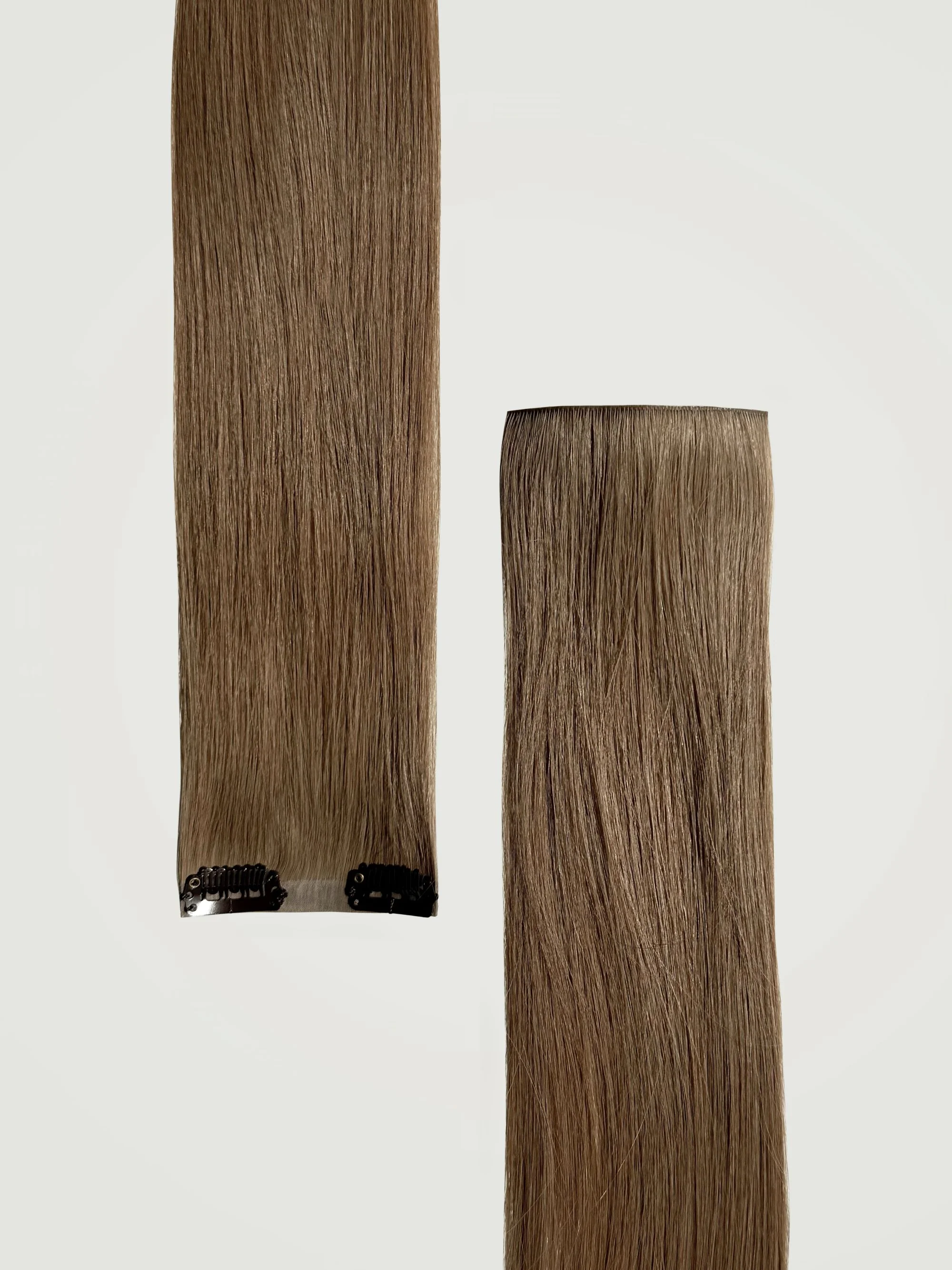 Neutral Brown Invisible Clip-Ins 18"/45.72cm (100g) - Image 4