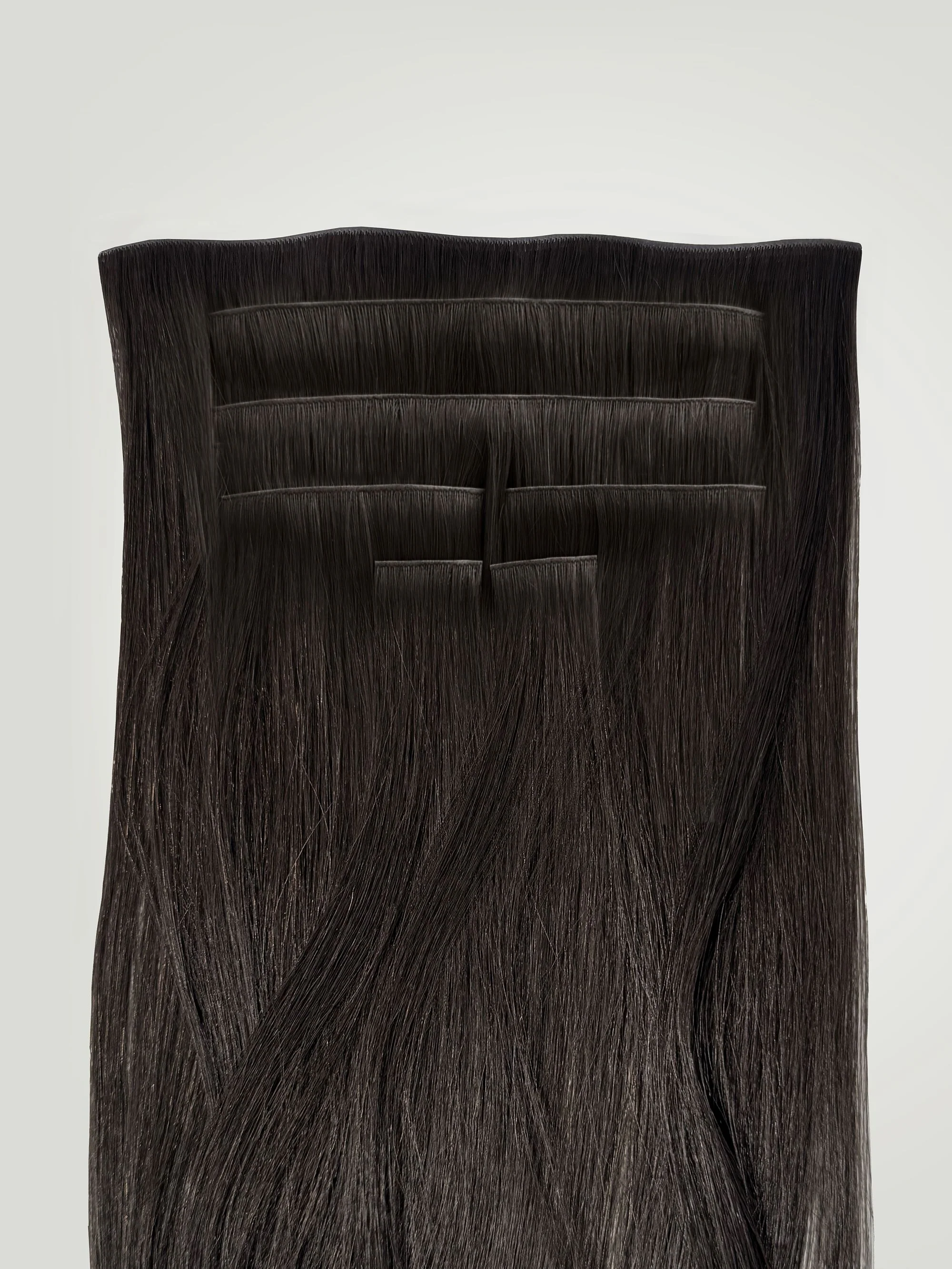 Off Black (brown shine) Invisible Clip-Ins 18"/45.72cm (100g) - Image 3