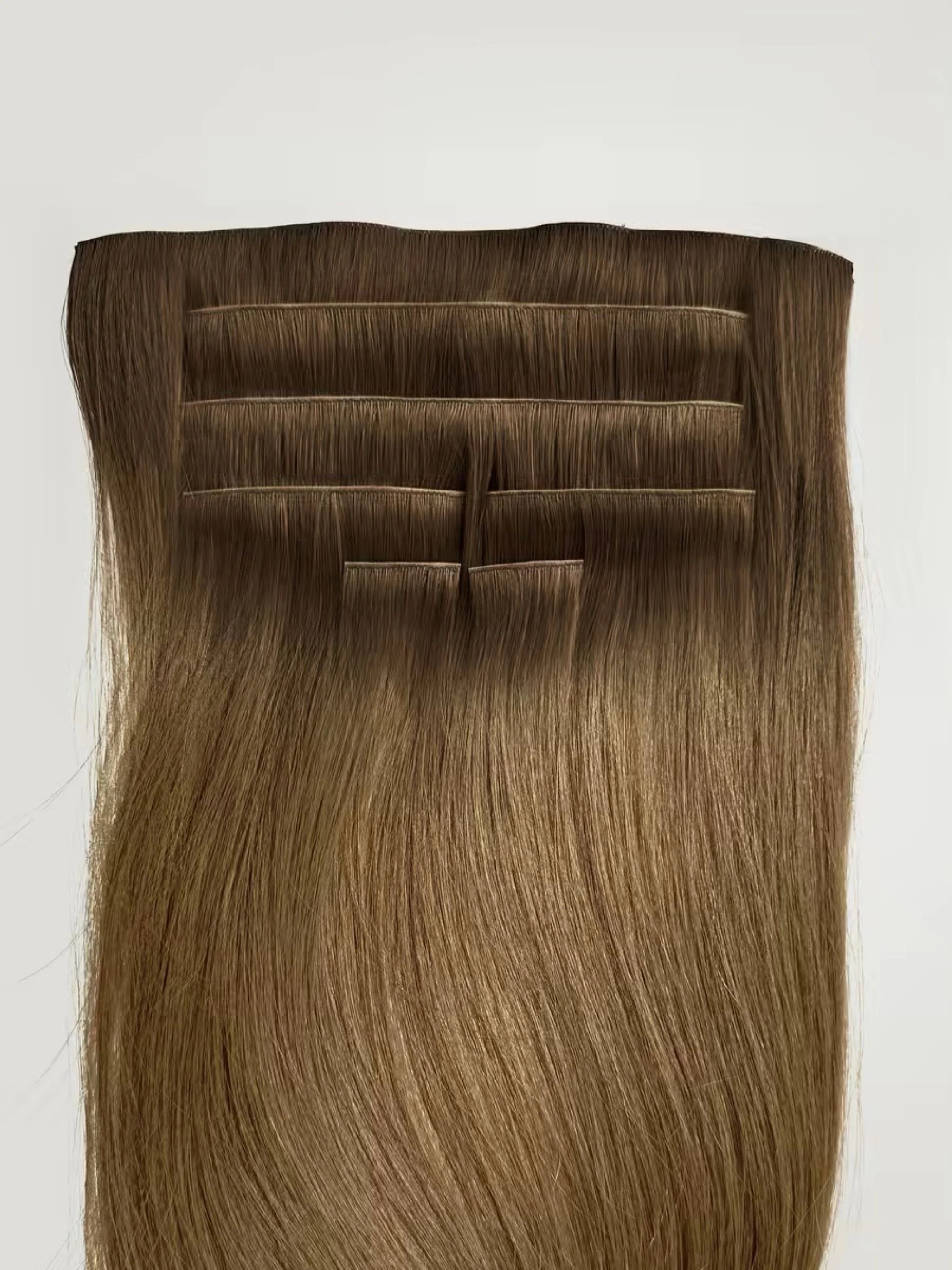 Ombre Chestnut Brown Invisible Clip-Ins 18"/45.72cm (100g) - Image 3