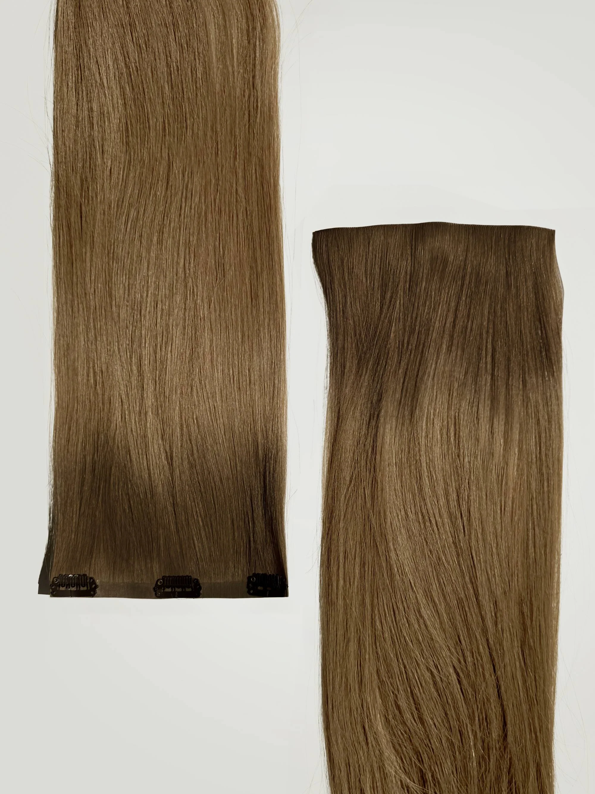 Ombre Chestnut Brown Invisible Clip-Ins 18"/45.72cm (100g) - Image 4