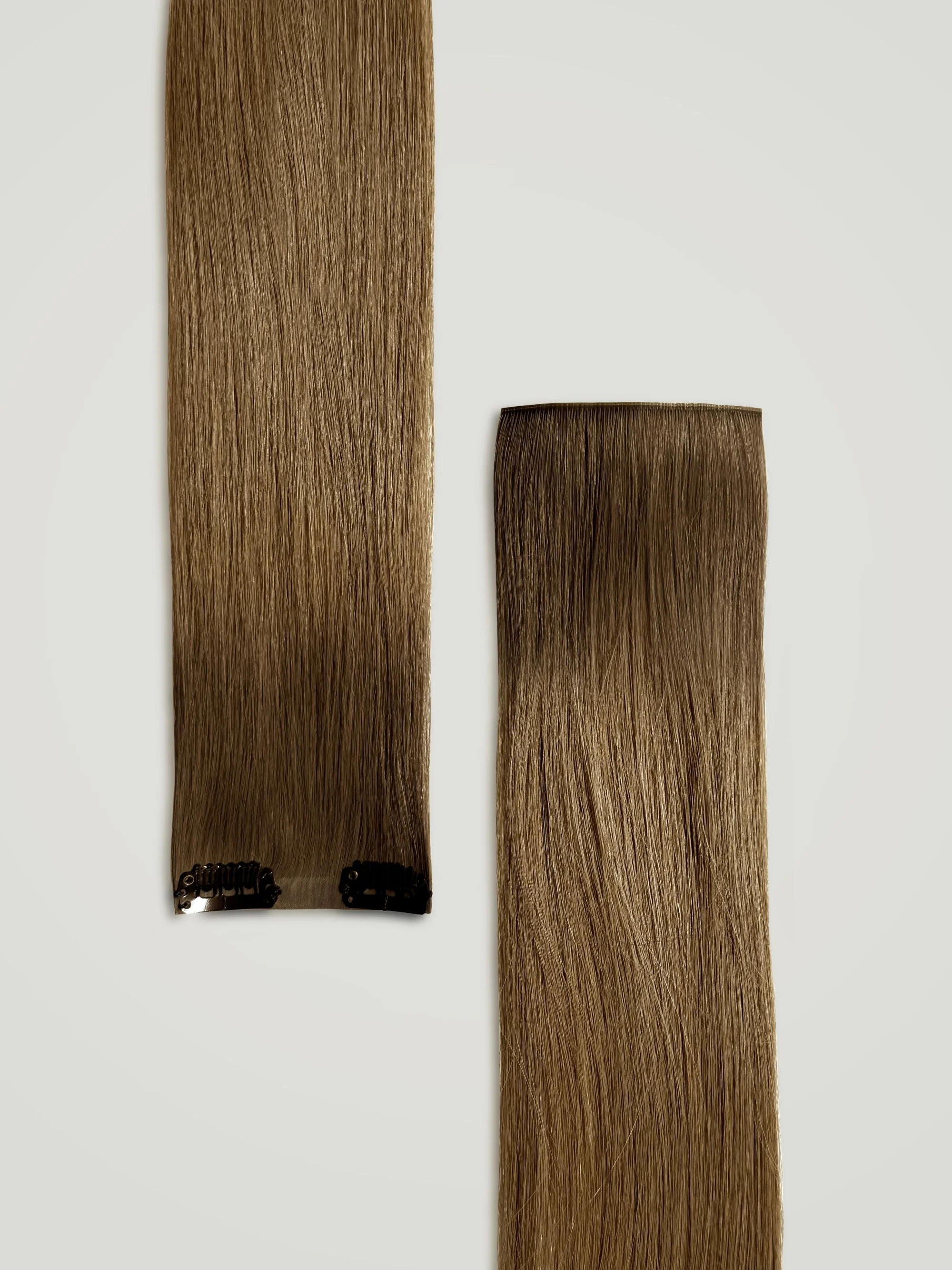 Ombre Chestnut Brown Invisible Clip-Ins 18"/45.72cm (100g) - Image 5
